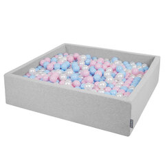 KiddyMoon Квадрат детский бассейн с мячиками 120x30см/600 шариков ∅ 7см цена и информация | Игрушки для малышей | pigu.lt