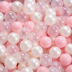 Kvadratinis putplasčio baseinas KiddyMoon su kamuoliukais, rožinė, 120x30 cm kaina ir informacija | Žaislai kūdikiams | pigu.lt