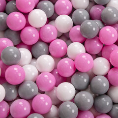Apvalus putplasčio baseinas KiddyMoon su kamuoliukais, rožinė, 120x30 cm kaina ir informacija | Žaislai kūdikiams | pigu.lt