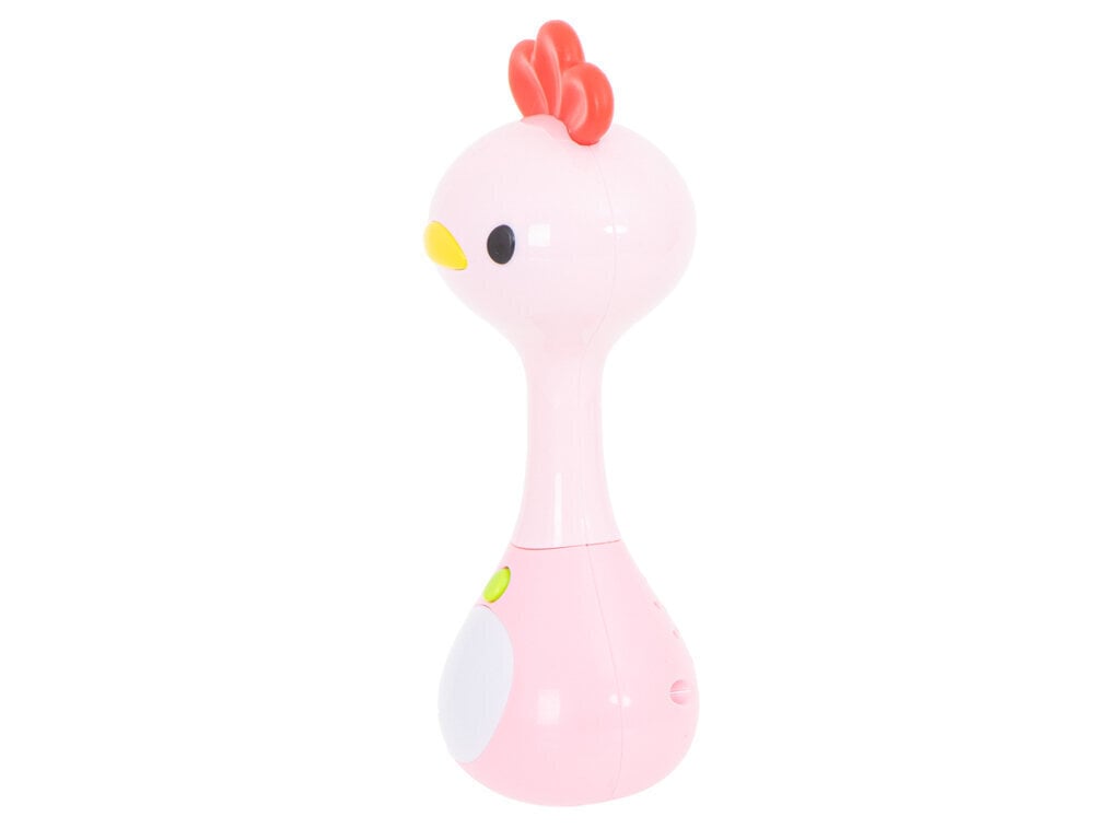 Muzikinis grojantis ir šviečiantis barškutis kramtukas viščiukas Hola kaina ir informacija | Žaislai kūdikiams | pigu.lt