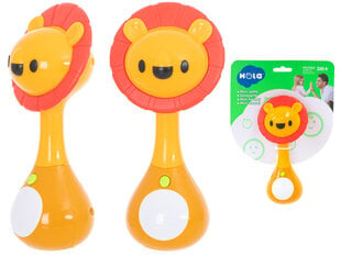 Muzikinis grojantis ir šviečiantis barškutis kramtukas liūtas Hola kaina ir informacija | Žaislai kūdikiams | pigu.lt