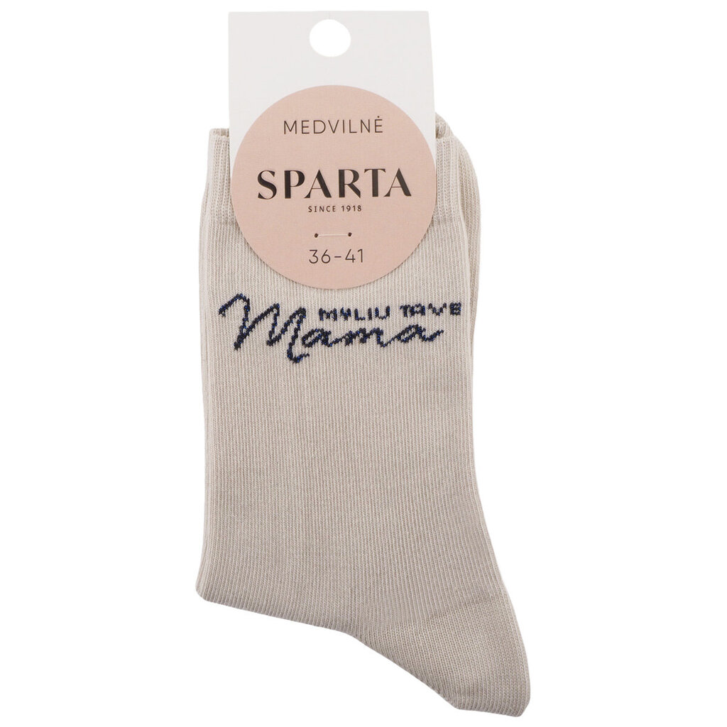 Moteriškos medvilninės kojinės Myliu Tave Mama kaina ir informacija | Moteriškos kojinės | pigu.lt