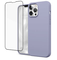 Силиконовый чехол SoundBerry для Apple iPhone 13 (real liquide silicone), space grey + защита из закаленного стекла Superior 5D цена и информация | Чехлы для телефонов | pigu.lt