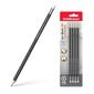 Šešiakampis juodo grafito pieštukas su trintuku ErichKrause® Jet Black 100 HB, 4 vnt. kaina ir informacija | Rašymo priemonės | pigu.lt