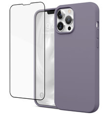 Силиконовый чехол SoundBerry для Apple iPhone 13 (real liquide silicone), space grey + защита из закаленного стекла Superior 5D цена и информация | Чехлы для телефонов | pigu.lt