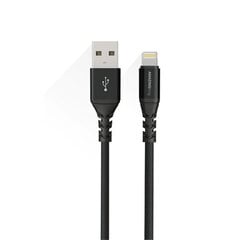 Premium MFI sertifikuotas kabelis USB - Lightning (juodas, 3m) kaina ir informacija | Kabeliai ir laidai | pigu.lt