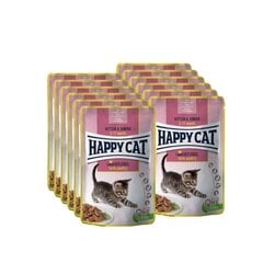 Happy Cat jauniems kačiukams su paukštiena, 12x85 g цена и информация | Консервы для кошек | pigu.lt