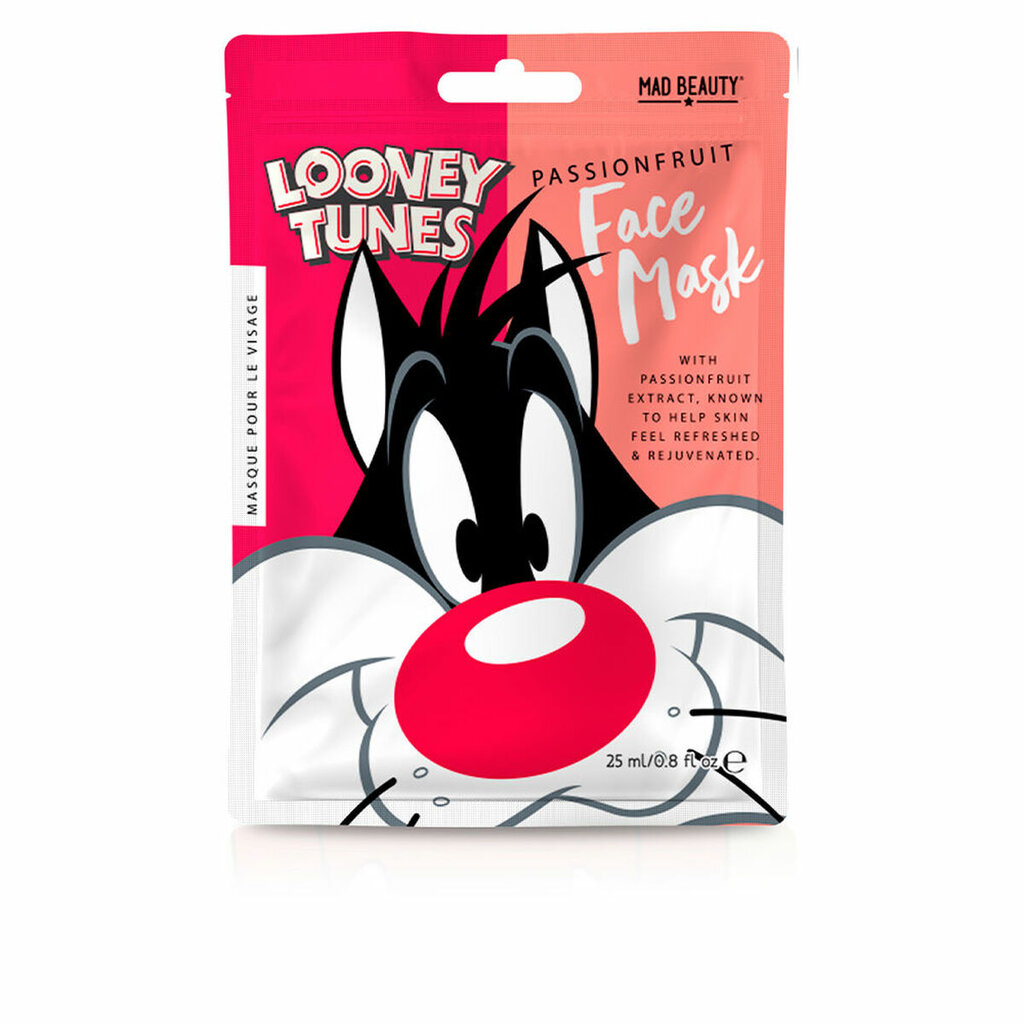 Veido kaukė Mad Beauty Looney Tunes Sylvester Pasiflora 25 ml цена и информация | Veido kaukės, paakių kaukės | pigu.lt