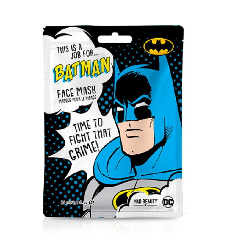 Lakštinė veido kaukė Mad Beauty DC Batman, 25ml цена и информация | Kosmetika vaikams ir mamoms | pigu.lt