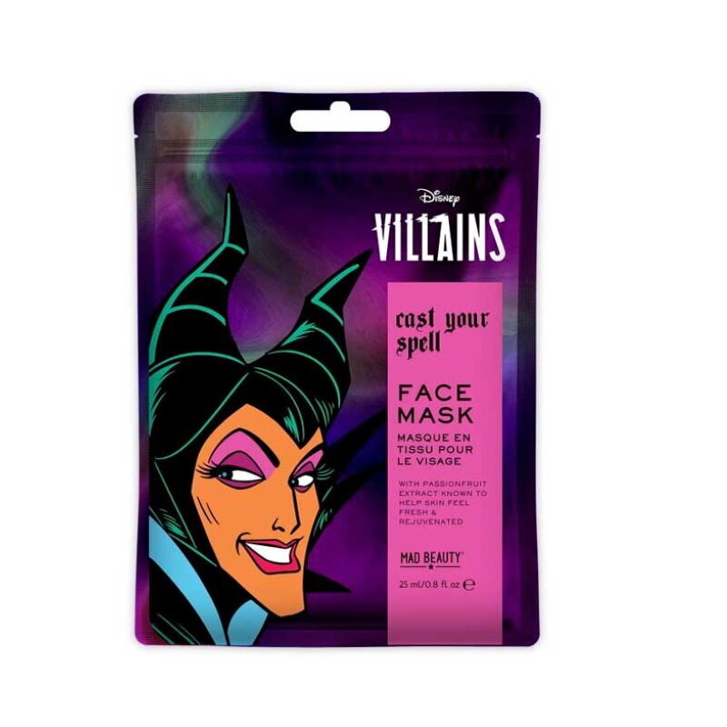 Lakštinė veido kaukė Mad Beauty POP Villains Maleficent Passionfruit, 25ml kaina ir informacija | Kosmetika vaikams ir mamoms | pigu.lt