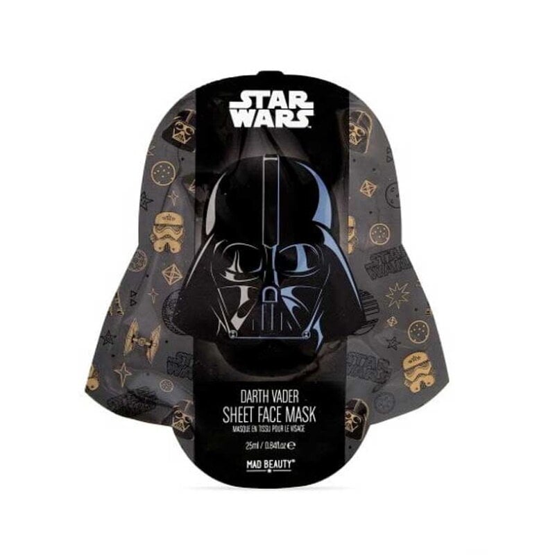 Lakštinė veido kaukė Mad Beauty Star Wars Darth Vader, 25ml цена и информация | Kosmetika vaikams ir mamoms | pigu.lt