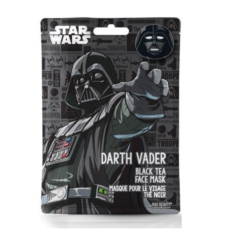 Lakštinė veido kaukė Mad Beauty Star Wars Darth Vader black tea, 25m kaina ir informacija | Kosmetika vaikams ir mamoms | pigu.lt