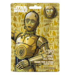 Lakštinė veido kaukė Mad Beauty Star Wars C3PO Honey, 25ml kaina ir informacija | Kosmetika vaikams ir mamoms | pigu.lt