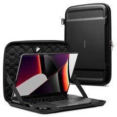 Spigen Rugged Armor Pouch Pro ypač atsparus nešiojamo kompiuterio (13-14”) dėklas, juodas цена и информация | Рюкзаки, сумки, чехлы для компьютеров | pigu.lt