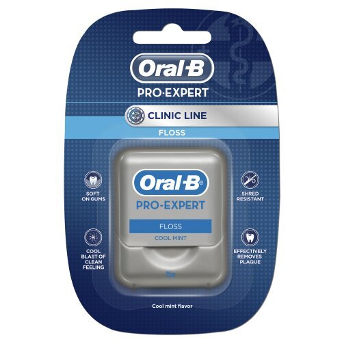 Taprdančių siūlas Oral-B Pro-Expert Clinic Line, 25 m kaina ir informacija | Dantų šepetėliai, pastos | pigu.lt