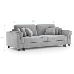 Sofa Homede Froletti 3S, pilka kaina ir informacija | Sofos | pigu.lt