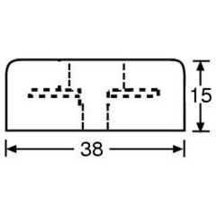 Guminė kojelė 38x15mm kaina ir informacija | Priedai muzikos instrumentams | pigu.lt