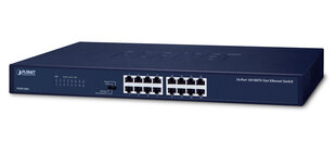 PLANET FNSW-1601 switch di rete No gestito Fast Ethernet (10/100) Nero 1U Unmanaged Fast Ethernet (10/100) Blue цена и информация | Коммутаторы (Switch) | pigu.lt