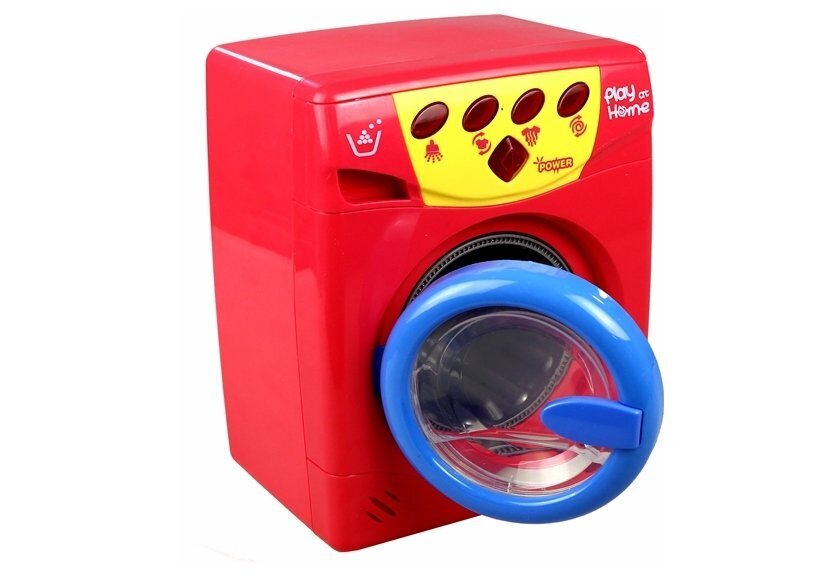 Žaislinė skalbimo mašina, raudonos spalvos kaina ir informacija | Žaislai mergaitėms | pigu.lt