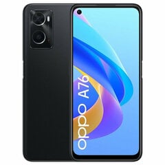 Oppo A76 4G Dual SIM 4/128GB Black kaina ir informacija | Mobilieji telefonai | pigu.lt