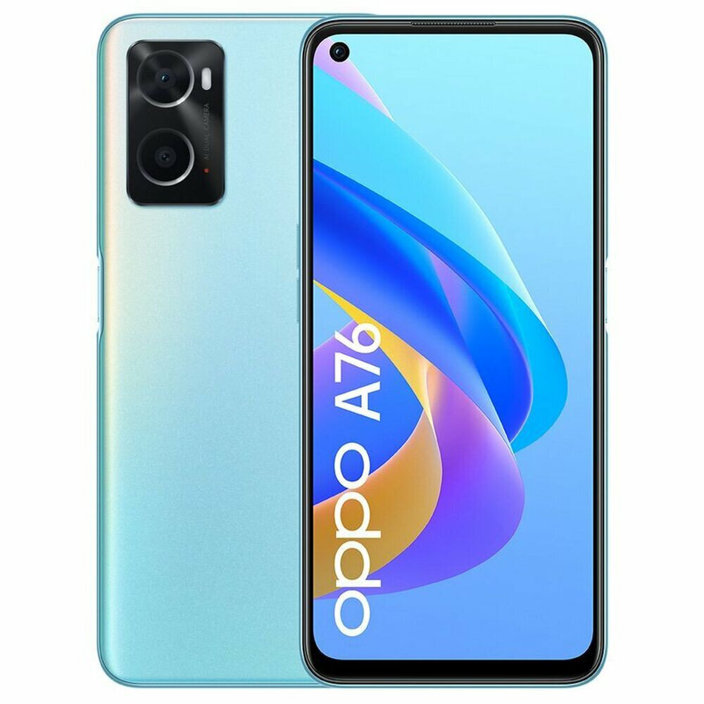 Oppo A76 6,5" Octa Core 4 GB RAM 128 GB Blue kaina ir informacija | Mobilieji telefonai | pigu.lt