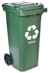 120L atliekų konteineris, žalias kaina ir informacija | Šiukšliadėžės | pigu.lt