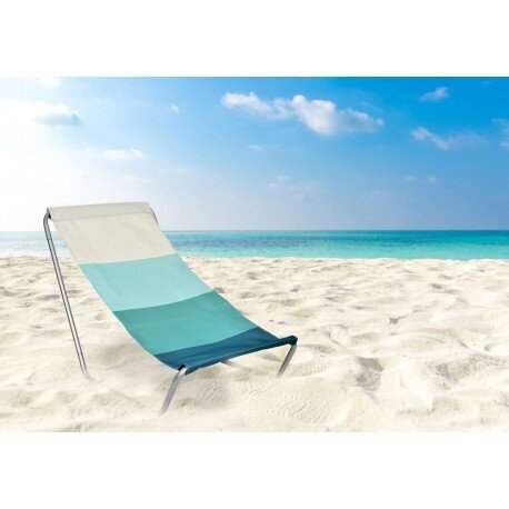 Sulankstomas turistinis paplūdimio šezlongas Olek - įvairių mėlynų spalvų цена и информация | Gultai | pigu.lt