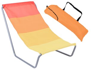 Лежак пляжный туристический складной Олек - с оранжевыми полосками цена и информация | Шезлонги | pigu.lt