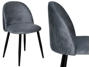 Бархатное кресло K-SOUL VELVET, цвета графит цена и информация | Стулья для кухни и столовой | pigu.lt