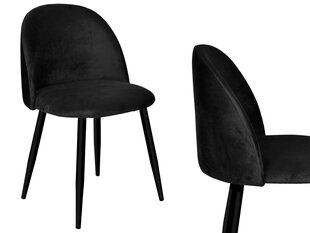 Бархатное кресло K-SOUL VELVET, черное цена и информация | Стулья для кухни и столовой | pigu.lt