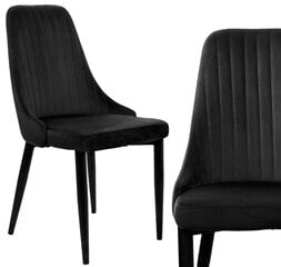 Kėdė Lorient Velvet, juoda kaina ir informacija | Virtuvės ir valgomojo kėdės | pigu.lt