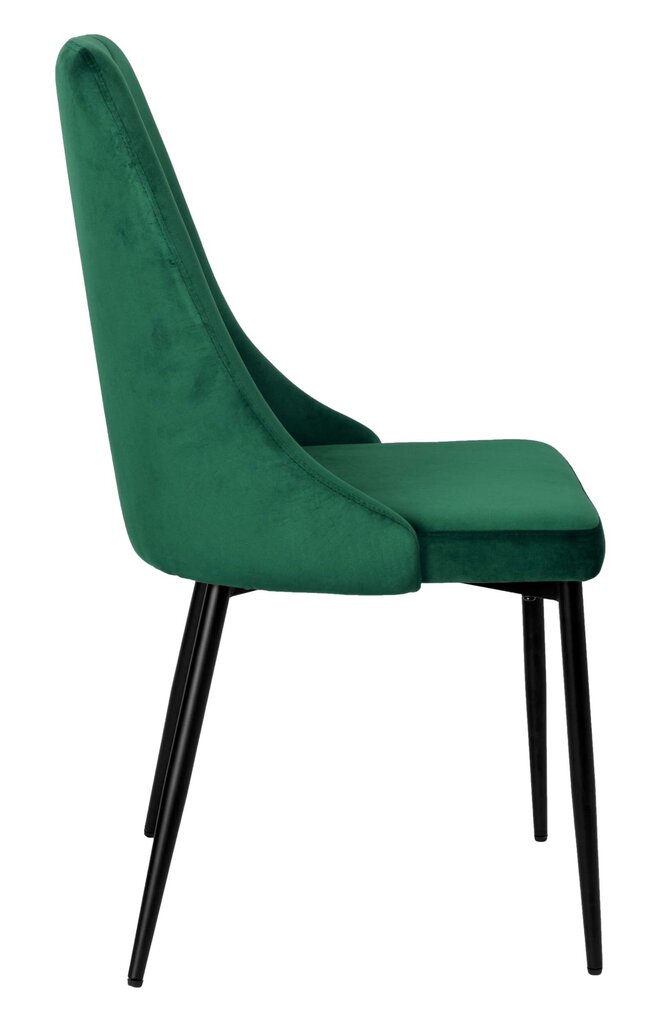 Lincoln aksominė kėdė, tamsiai žalia kaina ir informacija | Virtuvės ir valgomojo kėdės | pigu.lt