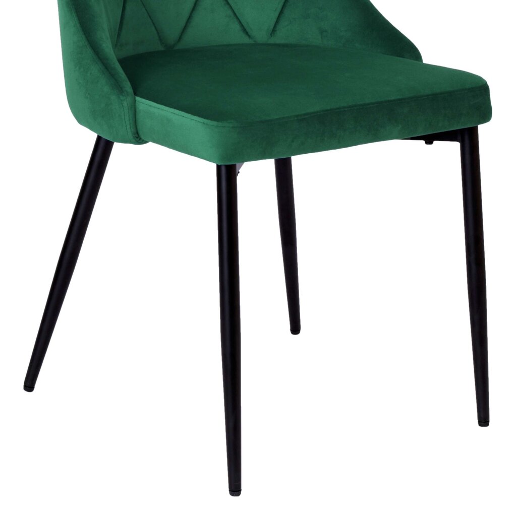 Lincoln aksominė kėdė, tamsiai žalia kaina ir informacija | Virtuvės ir valgomojo kėdės | pigu.lt