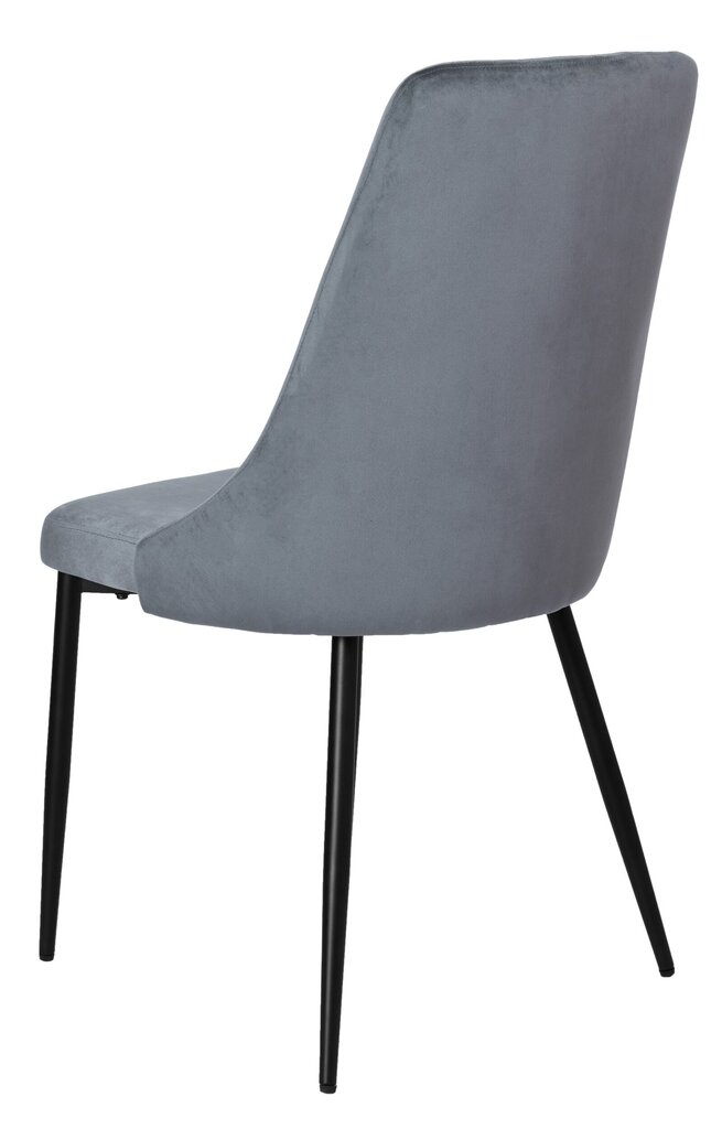 LINCOLN aksominė grafito spalvos kėdė kaina ir informacija | Virtuvės ir valgomojo kėdės | pigu.lt