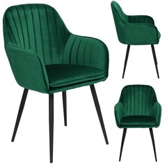 Бархатный стул SEVILLA, темно-зеленый цена и информация | Стулья для кухни и столовой | pigu.lt