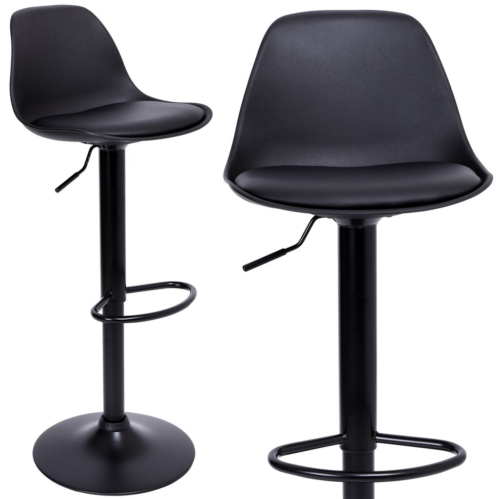 Baro kėdė, juoda kaina ir informacija | Virtuvės ir valgomojo kėdės | pigu.lt