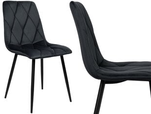 Kėdė Madison Velvet, juoda kaina ir informacija | Virtuvės ir valgomojo kėdės | pigu.lt