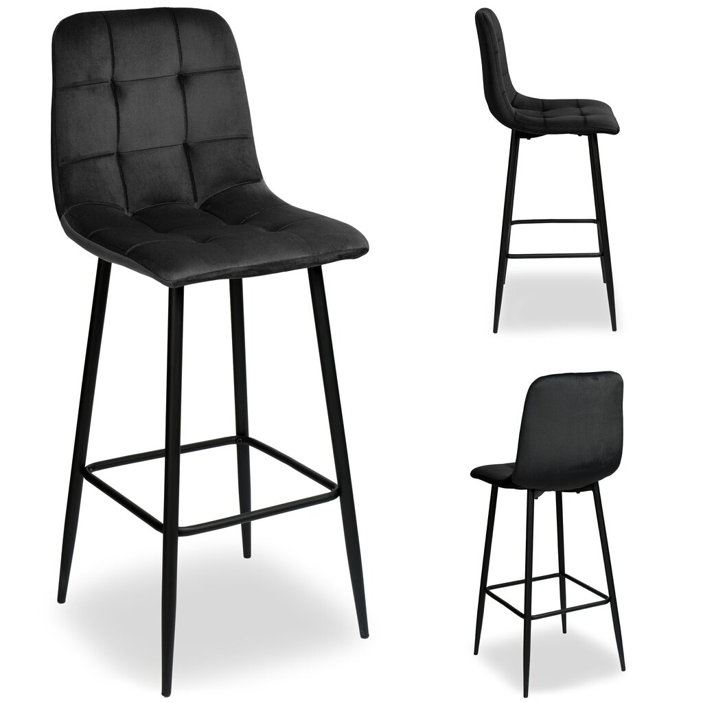 Baro kėdė, juoda цена и информация | Virtuvės ir valgomojo kėdės | pigu.lt