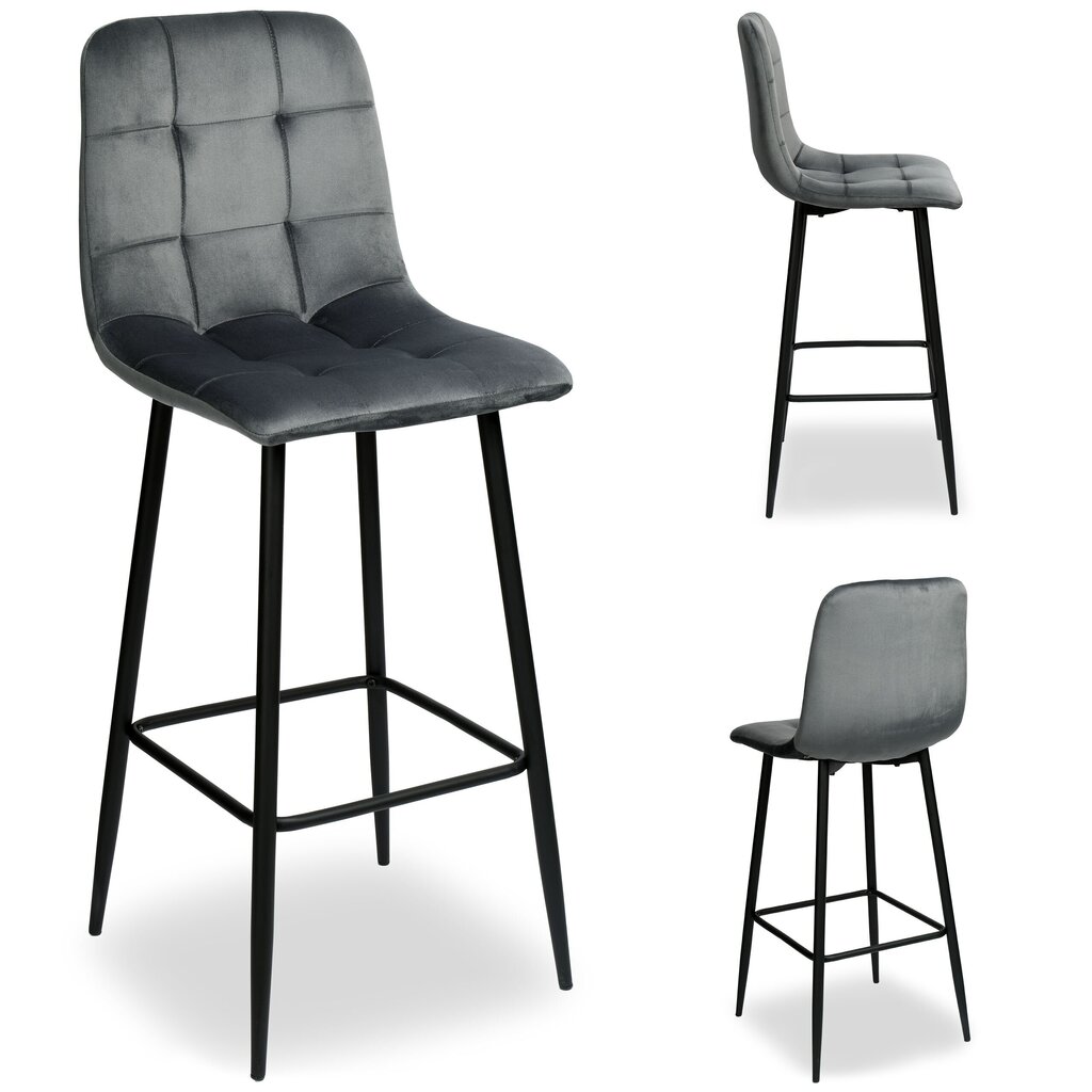 Baro kėdė, pilka kaina ir informacija | Virtuvės ir valgomojo kėdės | pigu.lt