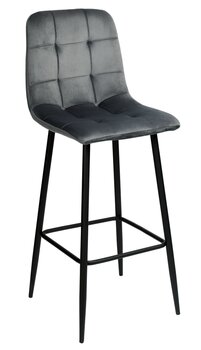 Барный стул, темно-серый цена и информация | Стулья для кухни и столовой | pigu.lt
