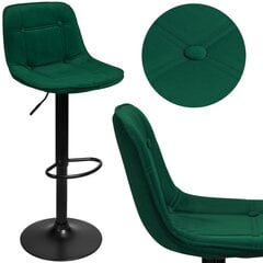 Барный стул Belfast, темно-зеленый, бархатный цена и информация | Стулья для кухни и столовой | pigu.lt