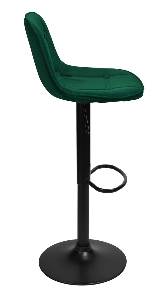Tamsiai žalia aksominė Belfast baro kėdė kaina ir informacija | Virtuvės ir valgomojo kėdės | pigu.lt