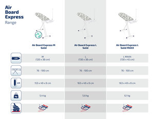 Гладильная доска Leifheit Air Board Express L Solid 130x38cм цена и информация | Гладильные доски | pigu.lt