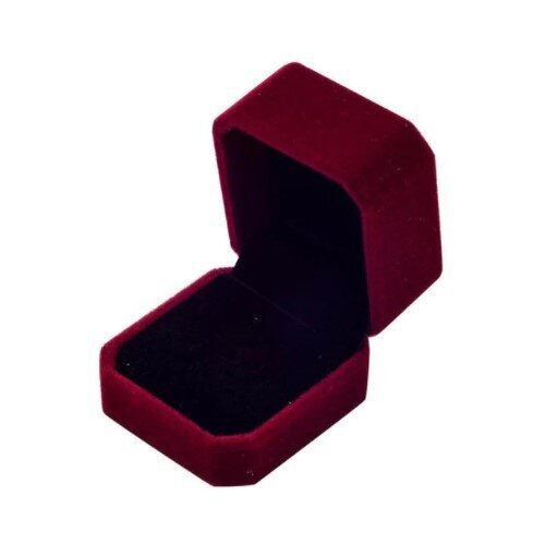 Aksominė dovanų dėžutė papuošalams, tamsiai raudona kaina ir informacija | Dovanų pakavimo priemonės | pigu.lt