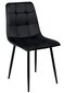Velvet Black aksominė kėdė DENVER kaina ir informacija | Virtuvės ir valgomojo kėdės | pigu.lt