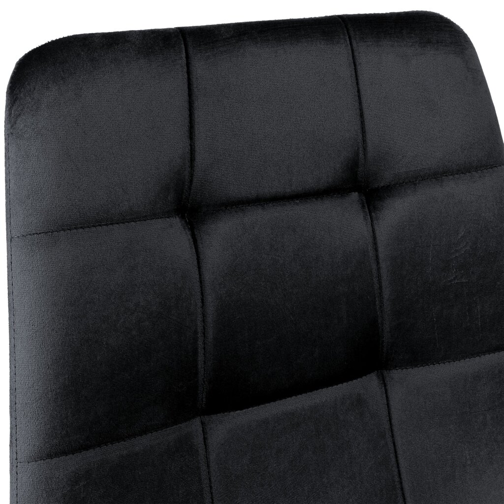 Velvet Black aksominė kėdė DENVER kaina ir informacija | Virtuvės ir valgomojo kėdės | pigu.lt