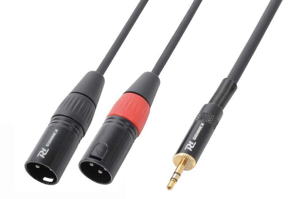 PD-Connex CX70-1 kabelis 2x XLR – 3,5 mm stereofoninis 1,5 m kaina ir informacija | Kabeliai ir laidai | pigu.lt