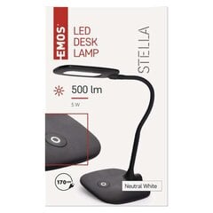 Светодиодная настольная лампа Stella, черная цена и информация | Настольные светильники | pigu.lt
