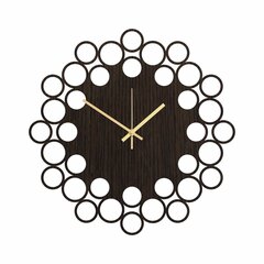 Sieninis medinis laikrodis BUBBLES, 43 cm kaina ir informacija | Laikrodžiai | pigu.lt
