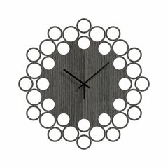 Sieninis medinis laikrodis BUBBLES, pilkas цена и информация | Часы | pigu.lt
